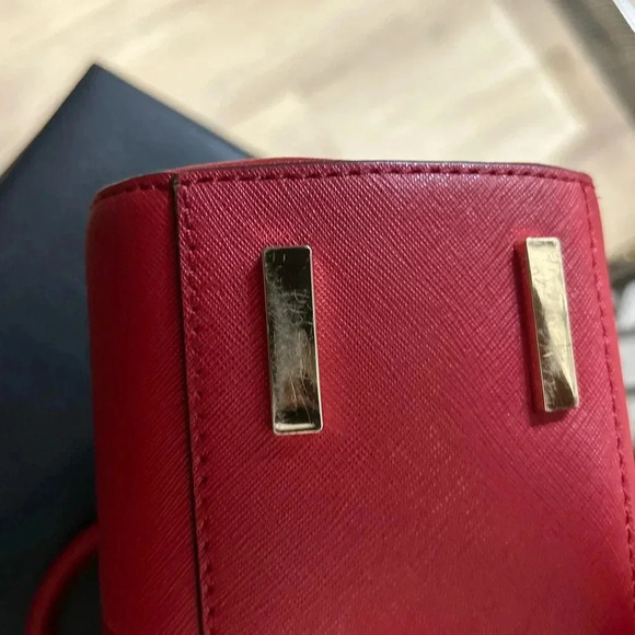 Rebecca Minkoff Amorous Red Leather Double Handle Satchel Bag w/Crossbody strap - Picture 8 of 16